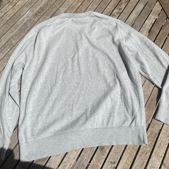 Nautica Mens Pullover Sweater Gray Heathered V Neck Long Sleeve L - Picture 7 of 7